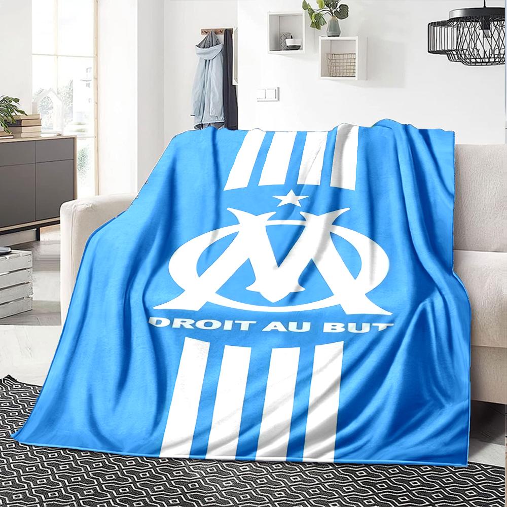 1pc Blanket - Marseille Print Design,Lightweight Blanket for Sofa,Bed- Soft &Warm,Gift for All Seasons
