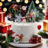 30 PCS Christmas Cake Decoration Snowman Cake Decoration Christmas Tree Christmas Cake Decorations Christmas Cupcake Toppers