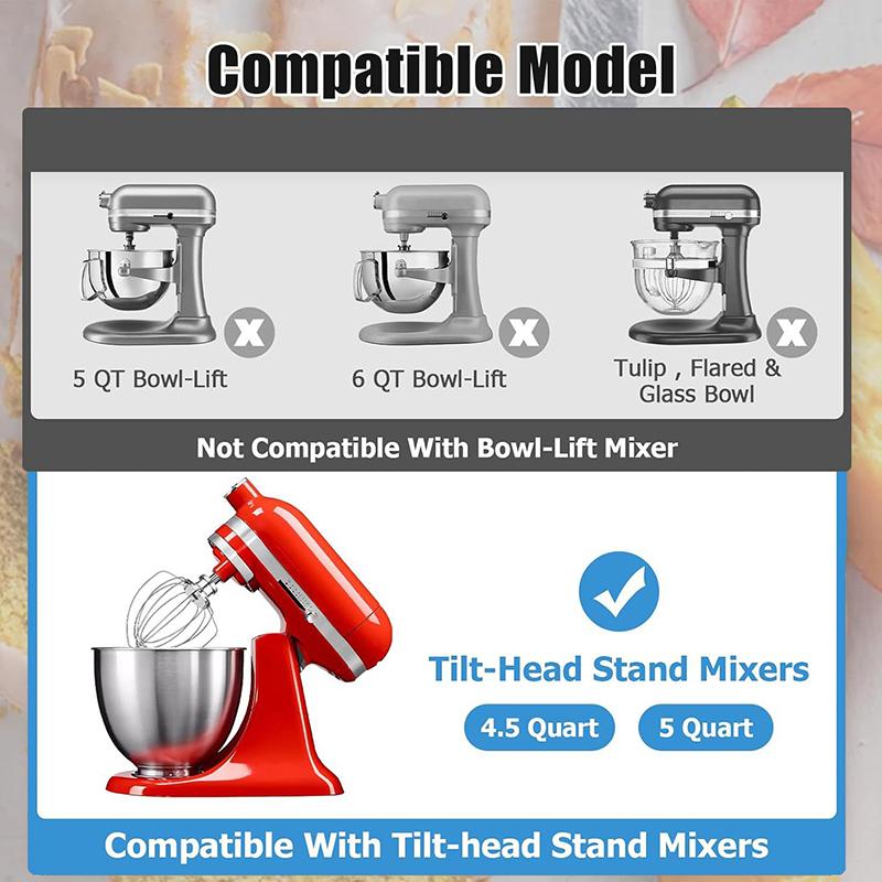 6-проволочная насадка-венчик подходит для миксера Kitchenaid с наклонной головкой, замена K45Ww, нержавеющая сталь, взбиватель для яиц и густых сливок