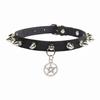 Новый Узор Женский Сексуальный Готический Замок Харадзюку Чокер Ожерелье Сердце Ключ Заклепки Черный Готический Панк Чокеры Готическое Ожерелье-чокер