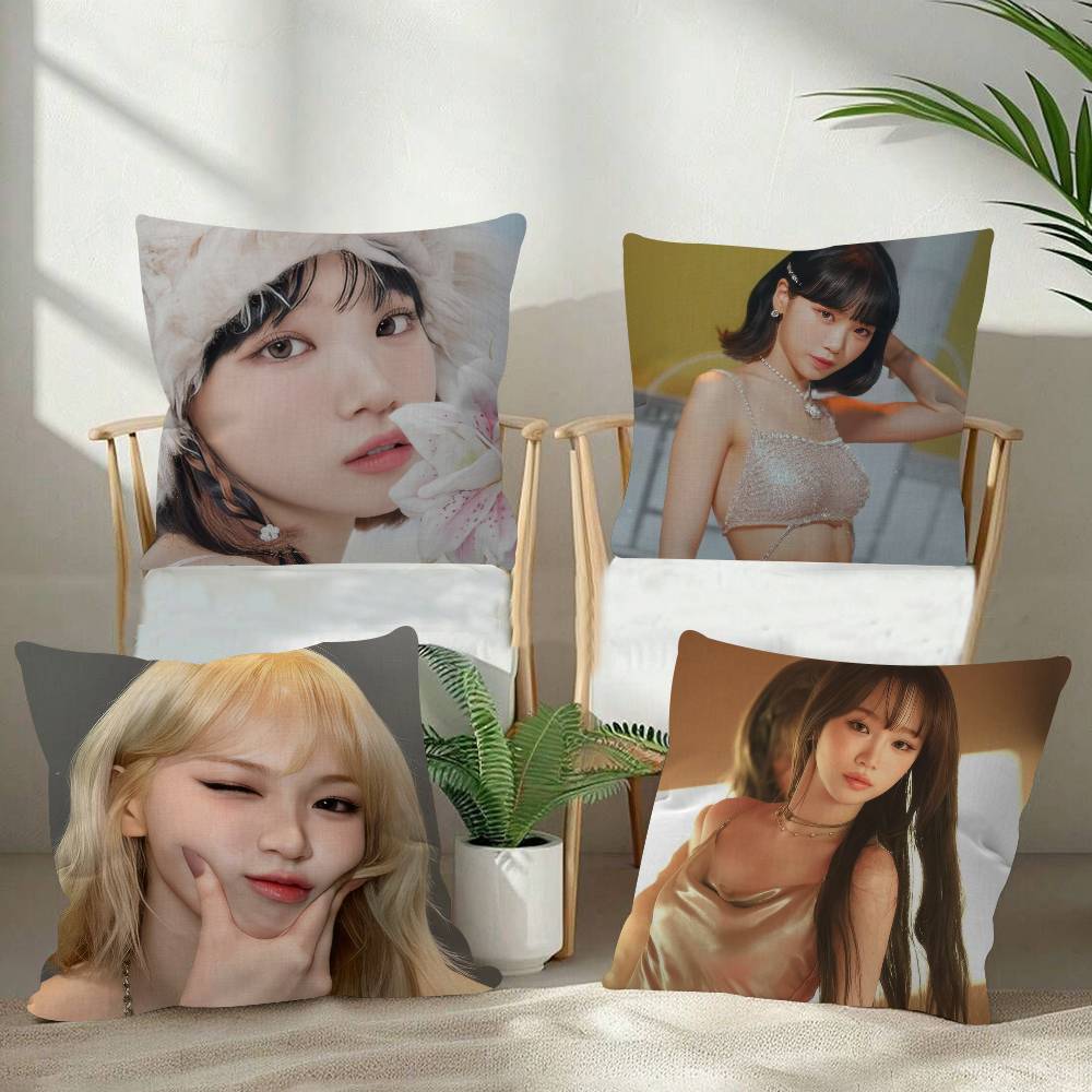 Singer CChaewon beauty Pillow Covers Cartoon Sofa Decorative Home Doublesided Printing Short Plush Cute Cushion Cover