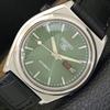 5 AUTOMATIC VINTAGE 7009A JAPAN MENS GREEN COLOR DIAL WATCH A701222-5 R206a-a701222