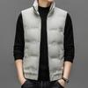 Осень и зима новый белый утиный пуховый жилет мужской терможилет легкий повседневный жилет с воротником-стойкой короткий пуховый жилет