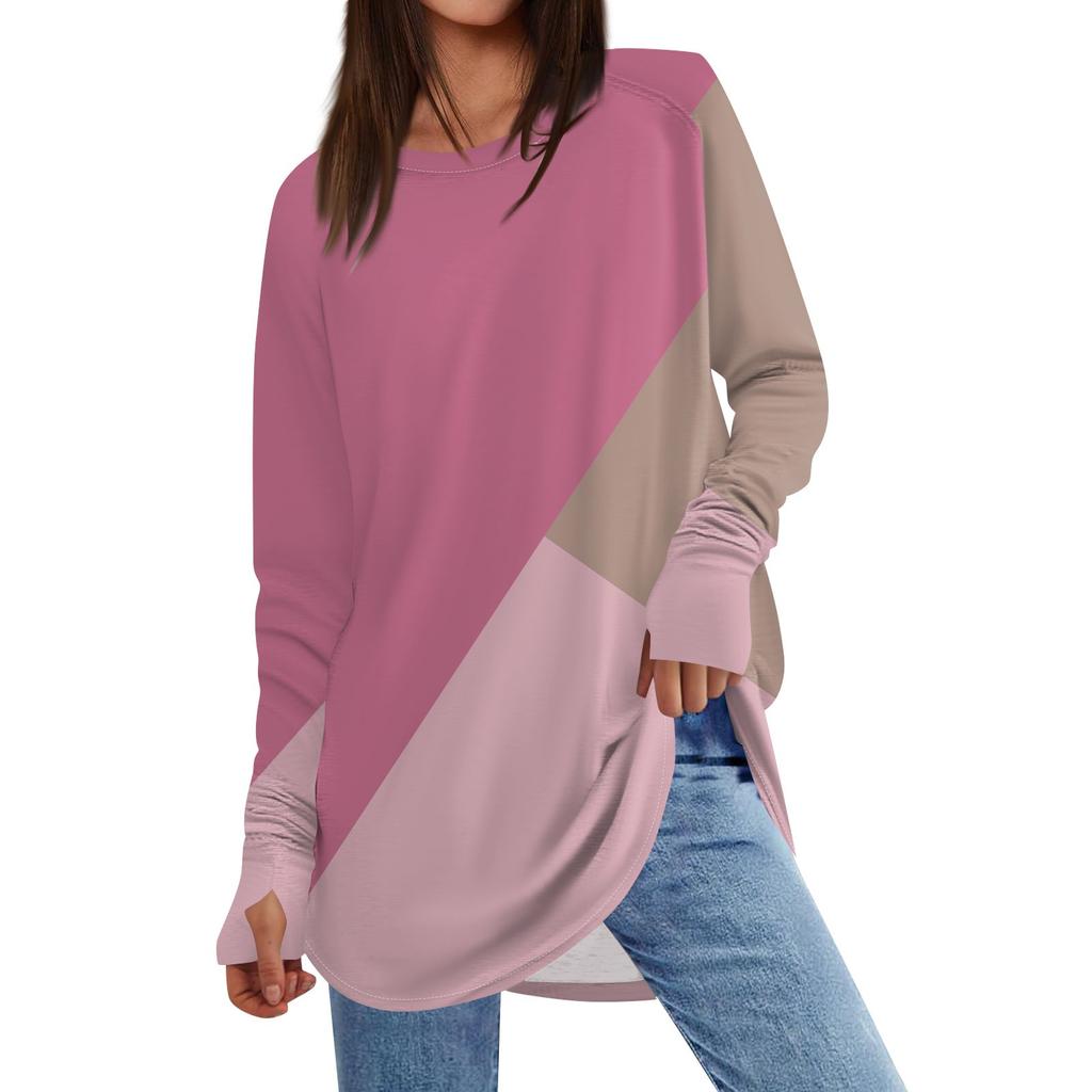 Женская толстовка большого размера с графическим принтом, длинный рукав, спущенное плечо, круглая рубашка, топы, винтажная одежда