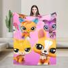 Плед Littlest Pet Shop Пикник Фланель Постельное Белье Пледы для Дивана Кресла Мягкий Теплый Качественный Пошив Покрывало Подарок на День Рождения