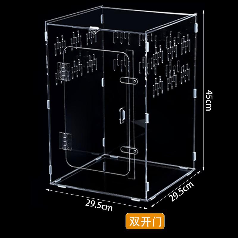 Acrylic Transparent Reptile Habitat Box Tarantulas Geckos Lizards Frogs Insects Terrarium Display Cage