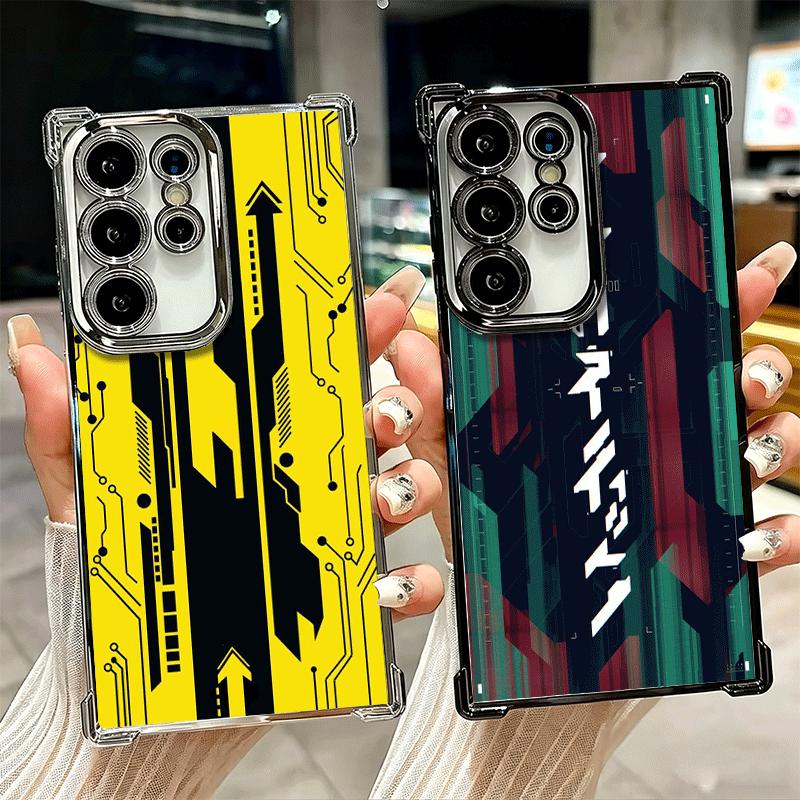 Киберпанк Эстетика Покрытие Чехол для Телефона Для Samsung Galaxy S24 S25 FE S26 Edge S23 Ultra S22 S21 Plus S20 Противоударный Подушка Безопасности Чехол