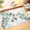 1 шт. Коврик для пола с зелеными листьями, Современный кухонный полиэстеровый коврик, Нескользящий, Цветной ковер для помещений, Для дома, ванной комнаты, спальни, гостиной, декор