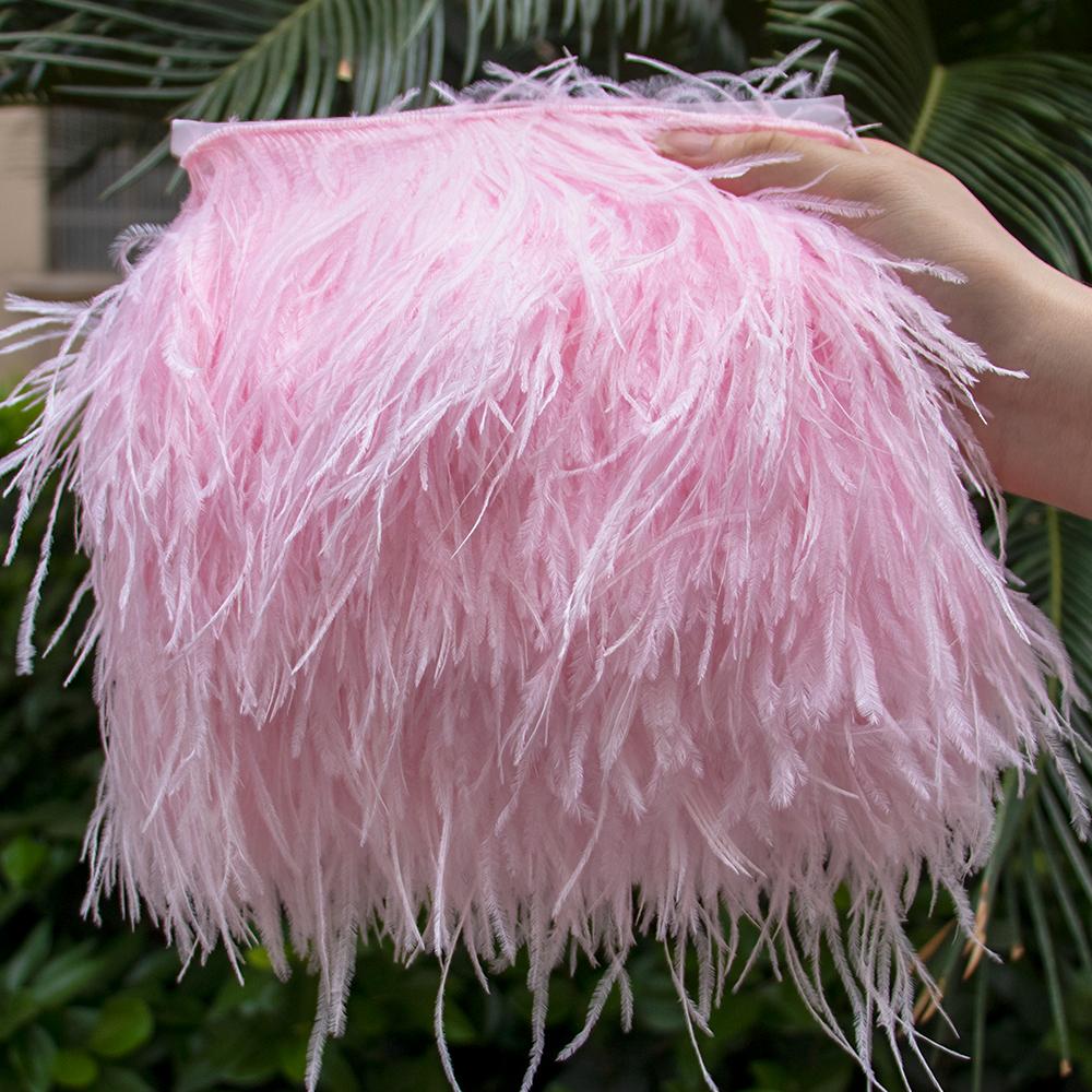 Feather1Meter Отделка из страусиных перьев 10-15/15-18/18-22 см Перья Бахрома Лента для Домашней Вечеринки Платья Шитья Свадебного Украшения Высокое Качество