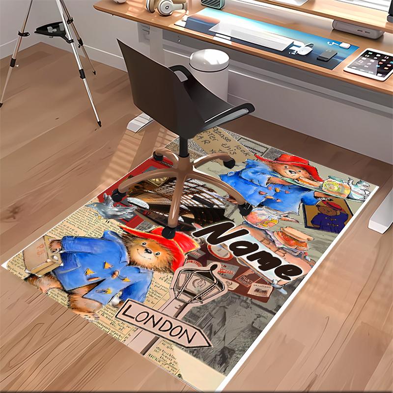Custom personalization Paddington Bear Print Area Rug - Soft, Washable Non-Slip Indoor Mat,Living Room,Home&Office Decorative Rug