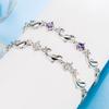 Little Dolphin Amethyst Silver Plated Bracelet