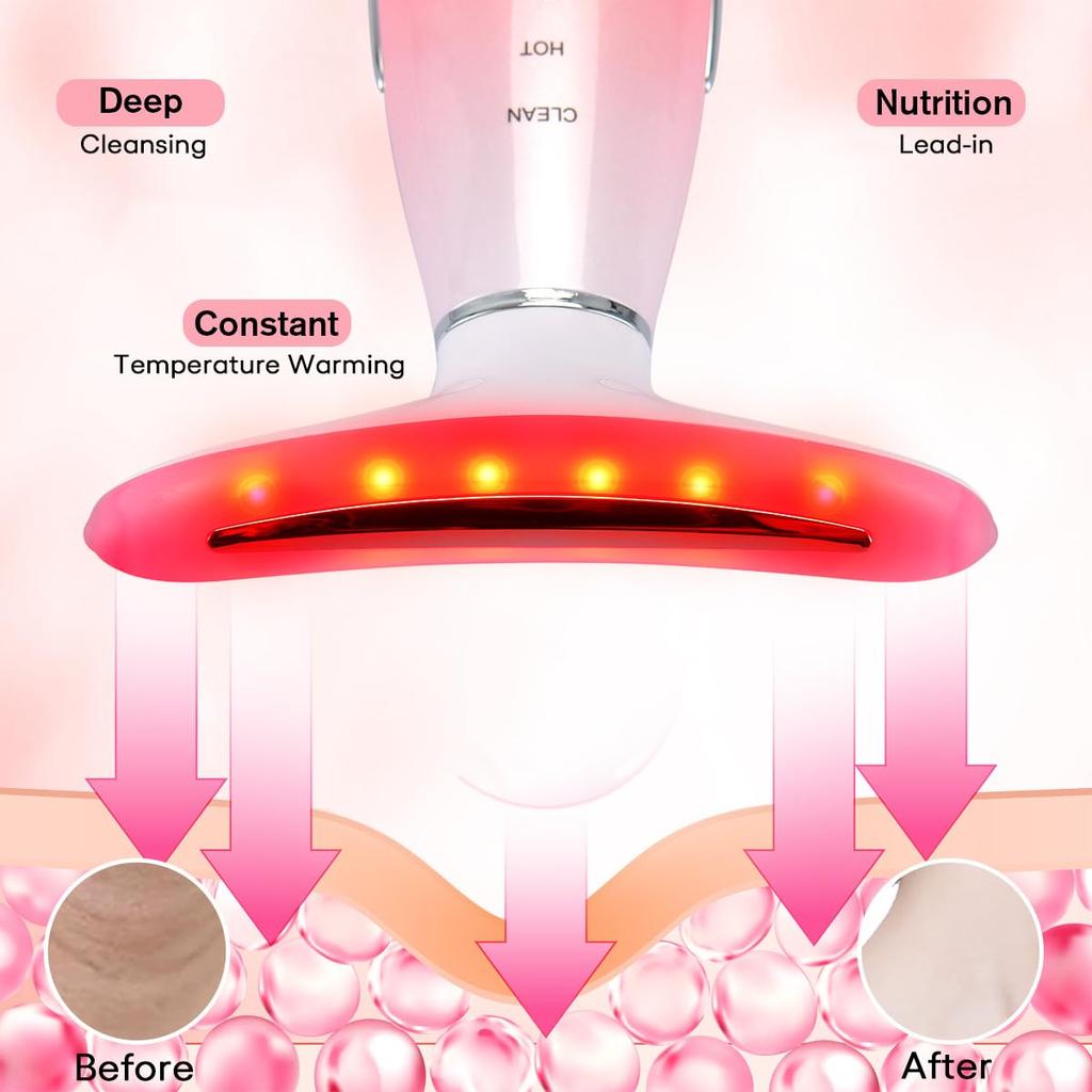 Массажер для лица LATME, инструмент для массажа лица и шеи, 3 режима нагревательного массажа