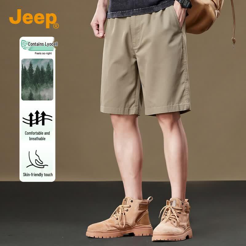 JEEP Men's Tencel Blend Lightweight Casual Shorts
