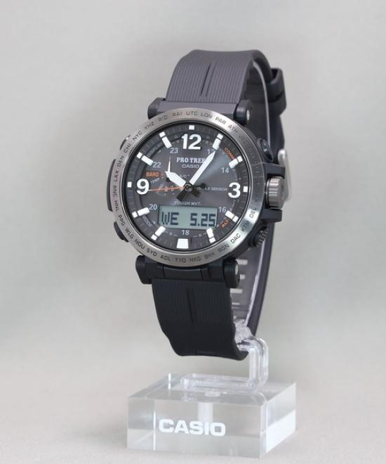 Casio Pro Trek PRW-6611Y-1JF – Наручные часы для активного отдыха с питанием от солнечной энергии и радиоуправлением, ремешок из биомассы, мужские, черные