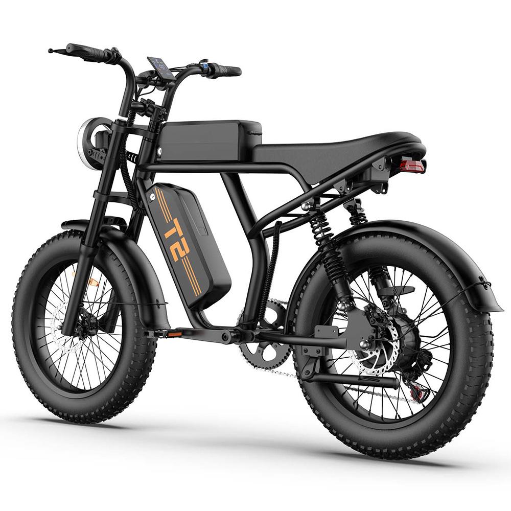 Электровелосипед Urlife T2 500 Вт Мотор 20" Широкие Шины Полностью Амортизированный Взрослый Электровелосипед 48 В 15,6 Ач Двойные Дисковые Тормоза 7 Скоростей Макс. Загрузка 120 кг