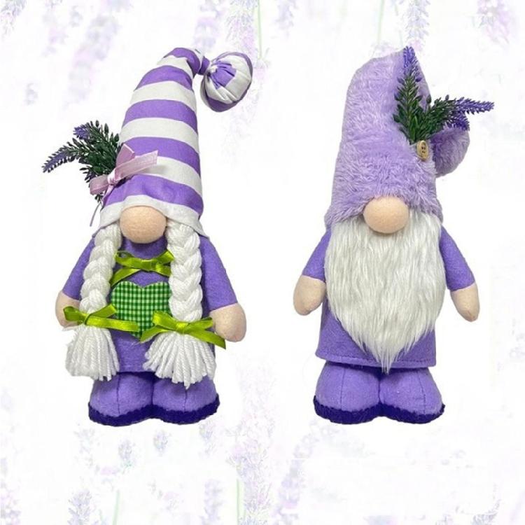 Привлекательный лавандовый декор гномов, фигурки ручной работы для весны и лета