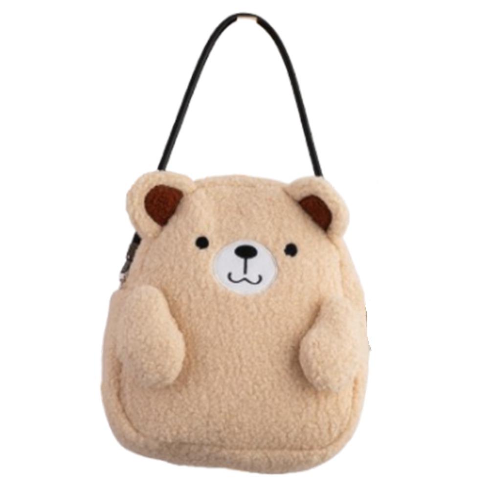 Soft Plush Rabbit Handbag Panda Student Schoolbag Storage Pouch Panda Shoulder Bag Travel/Outdoor