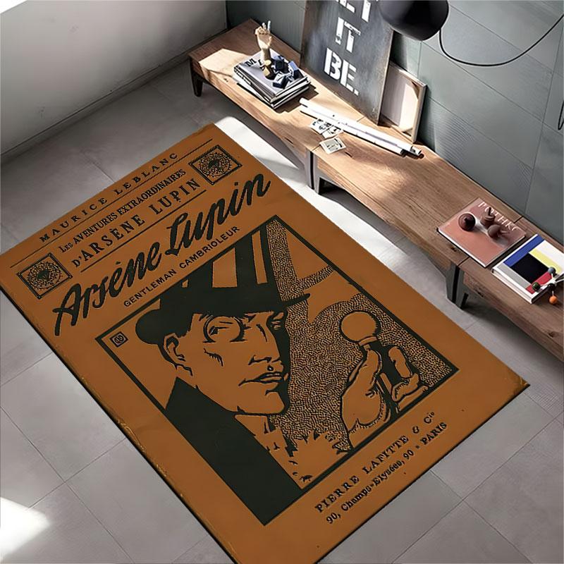 Arsène Lupin Vintage Cover Art suitable as a non-slip mat for the living room or bedroom sofa