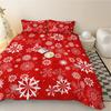 Santa Claus Elk Duvet Cover Bedding Set Full Queen For Boys Girls Gifts Bedroom Microfiber Comforter Cover With Pillowcases