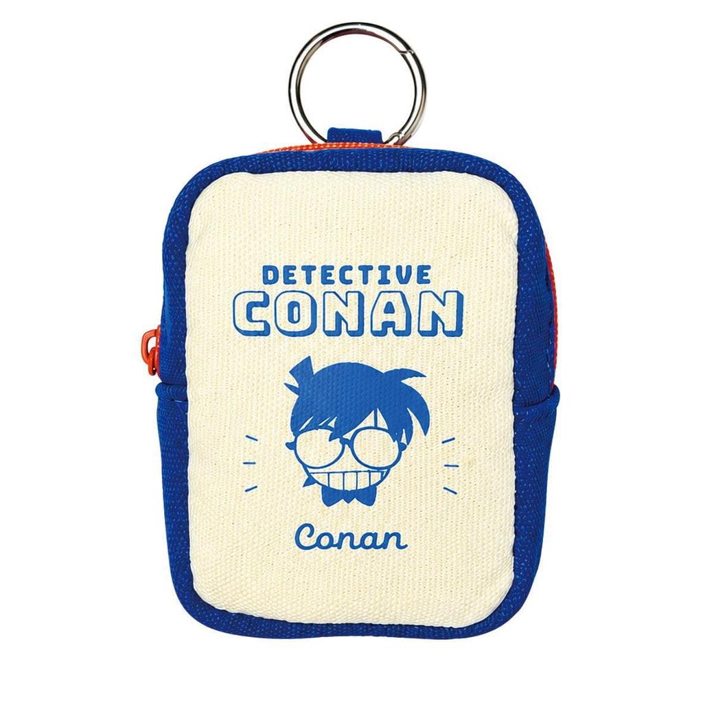 Toshin Pack Detective Conan Edogawa Conan Mini Pouch with Round Carabiner Keychain CO-PO401