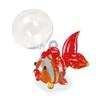Fourcart Cute Handmade Glass Float, Swinging Goldfish, Width 26mm, Bead 20mm