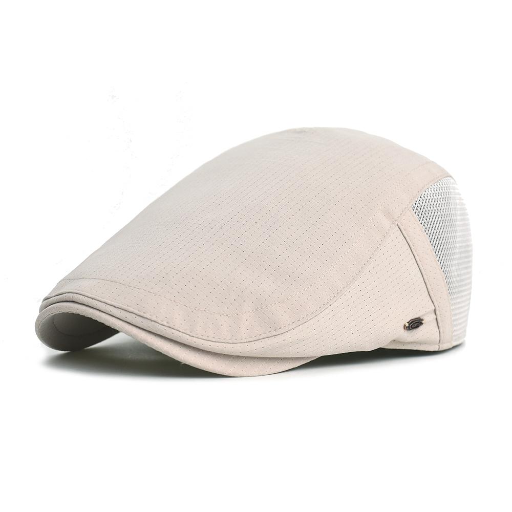 Spring Summer Breathable Mesh Outdoor Newsboy Caps Men Woman Lightweight Casual Beret Flat Cap Soft Solid Driving Fashion Peaked