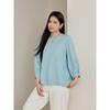 Round Neck Versatile T-Shirt: Xianlixiu Plus Size Women's Fashionable Design Split Hem Top for Plus Size Women, New Spring Collection