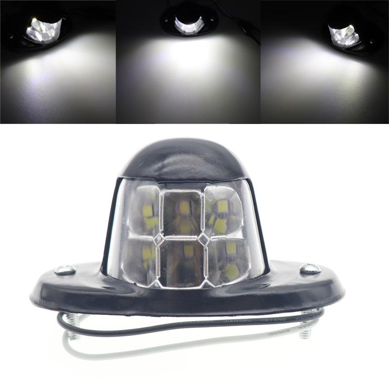 Универсальный фонарь подсветки номерного знака 12 В/24 В 6 светодиодов для легковых автомобилей, автофургонов, грузовиков, прицепов, ступенек, белый