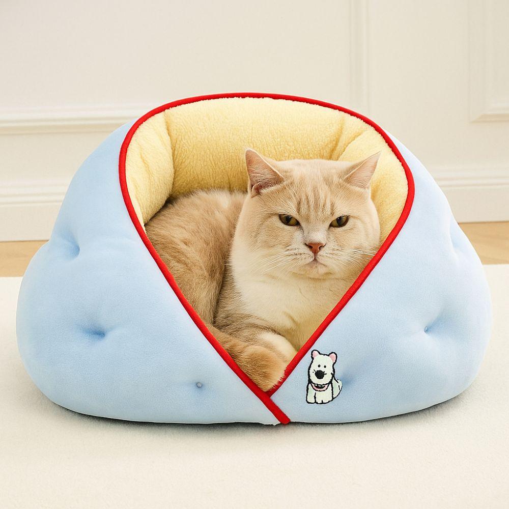 Semi-surrounded Warm Pet Bed Soft Cat Sleeping Mattress Creative Pet Cave Four Seasons