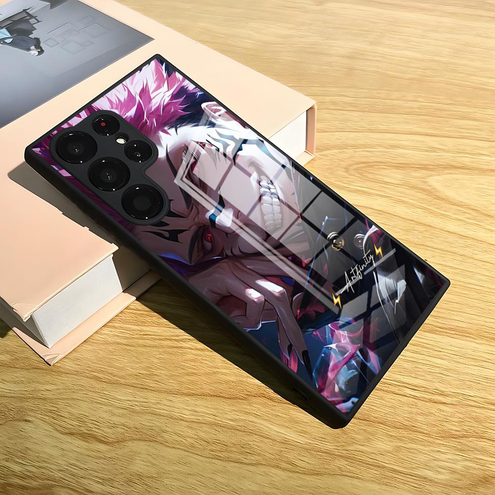 Чехол для телефона Аниме Jujutsu Kaisen Для S25 Ultra Samsung S24 Fe S22 S20 S23 21 Plus A54 A34 A53 A16 Стеклянная крышка