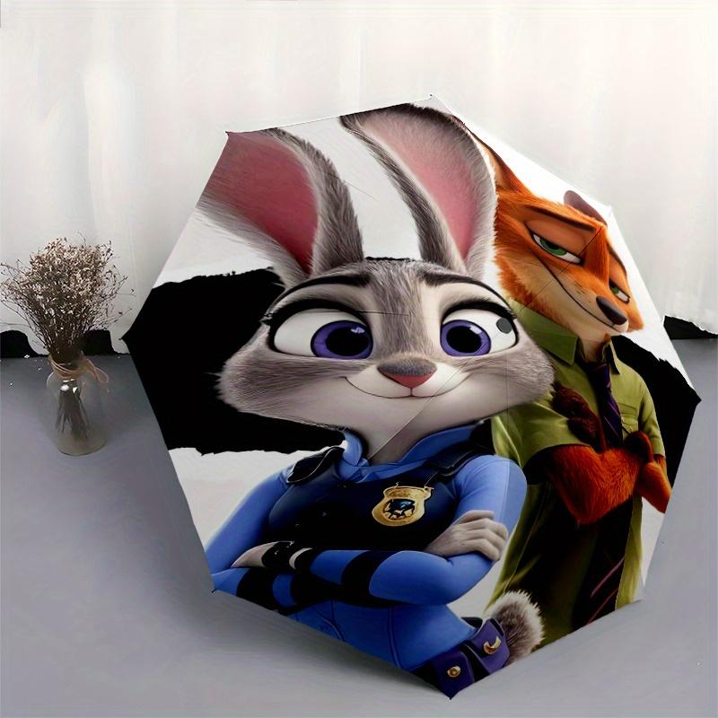 Policeman Judy and Nick Zootopia Automatic Opening and Closing Folding - A Good Choice for Gifts, Fashionable and Convenient Umbrella With C