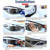 Защитная пленка для фар автомобиля для B-MW 5 серии F10 F11 Touring Защитная пленка для фар автомобиля Тонировка Дымчато-черная Виниловая пленка
