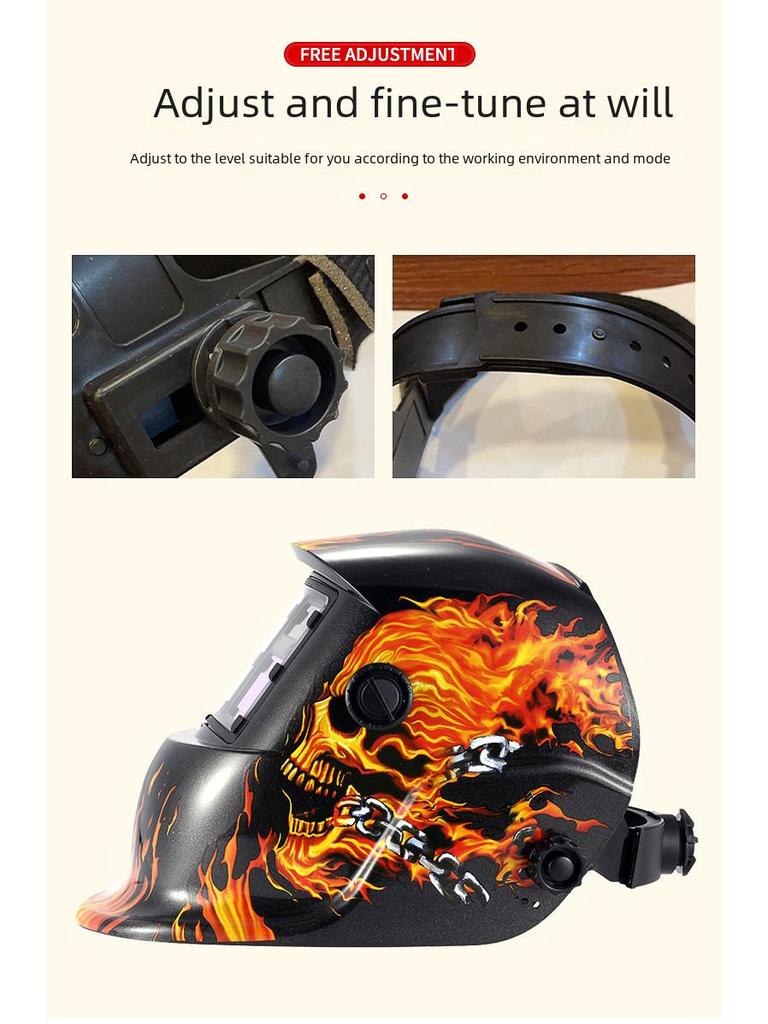 Auto-Darkening Head-Mounted Welding Helmet and Glasses for Argon Arc Welding