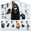 Grim Reaper Skull Skeleton New Square Clear Phone Case For Xiaomi Redmi Note 12 11 9S 9 8 10 Pro+ 7 8T 9C 9A 8A K40 Gaming Cover