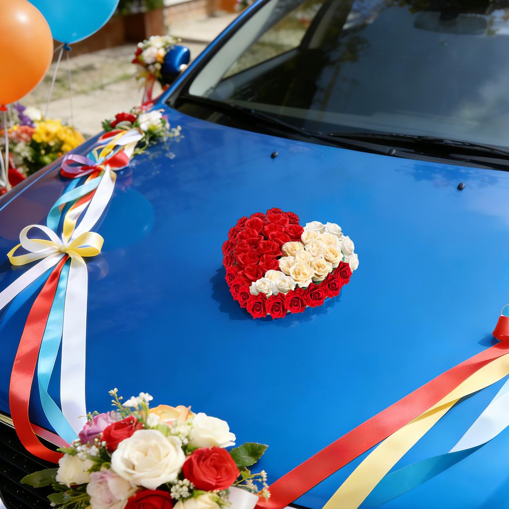DIY Цветочная губка для украшения фар автомобиля Крепление на присоске Основа для флористических композиций Легкая, герметичная для свадьбы, дня рождения