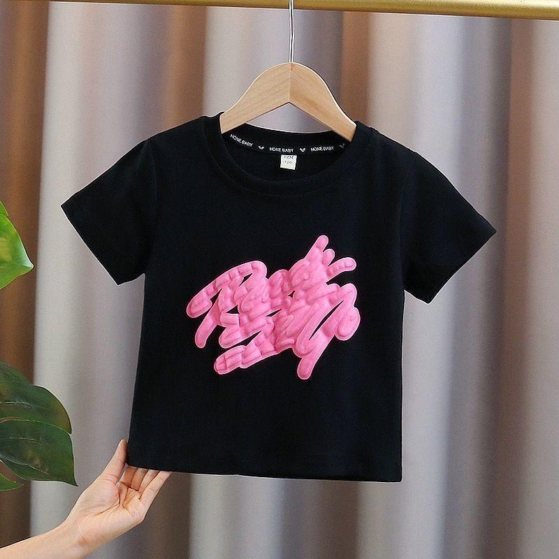 Очаровательные летние наряды для девочек, комплект джинсовых комбинезонов свободного кроя с красочной футболкой