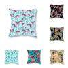 Flamingo Psychedelic Plant Leaf Pillow Cover Sofa Decoration Room Bedside Office Game Chair Cushion Cover Home Decoration