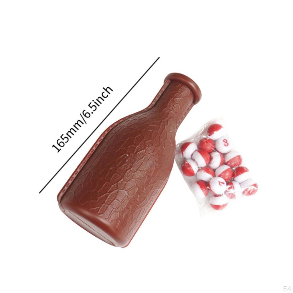 Billiard Bottle with Counting Balls, Portable Pool Dice Box for Games