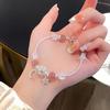 Exquisite Pink Bracelets For Women Cute Star Moon Bracelet Metal Chain Beads Bracelet Sister Girlfriend Gift