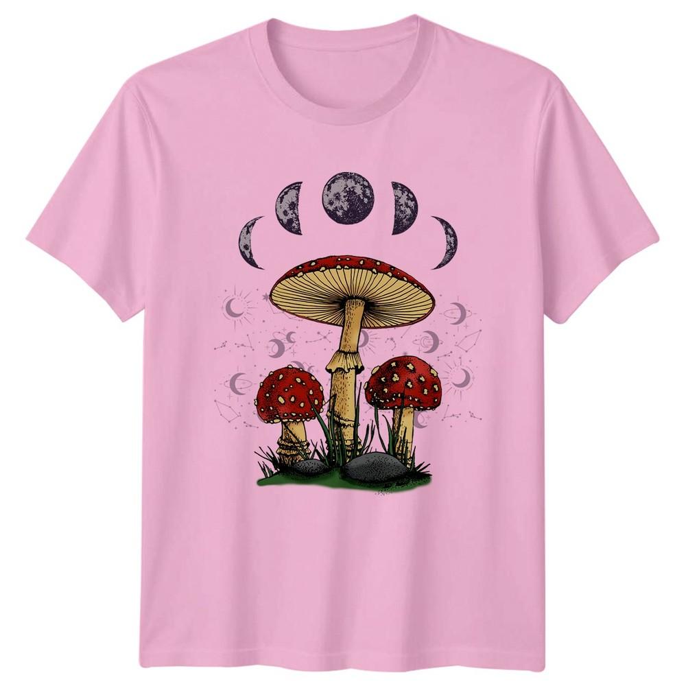 Mushroom Moon Phase Design Nature TShirt Celestial Witchy Birthday Gift