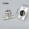 XLR 3-контактный разъем «папа» и «мама» для монтажа на панели Разъем питания на корпусе Тип гнезда Корпус квадратной формы Металл для подключения гарнитуры