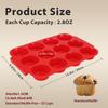 Silicone Muffin Pan for Baking - Premium 12-Cup Nonstick Muffin Pan, Easy Release & Clean, Dishwasher Safe Muffin Tray for Perfect Cupcakes, Muff &