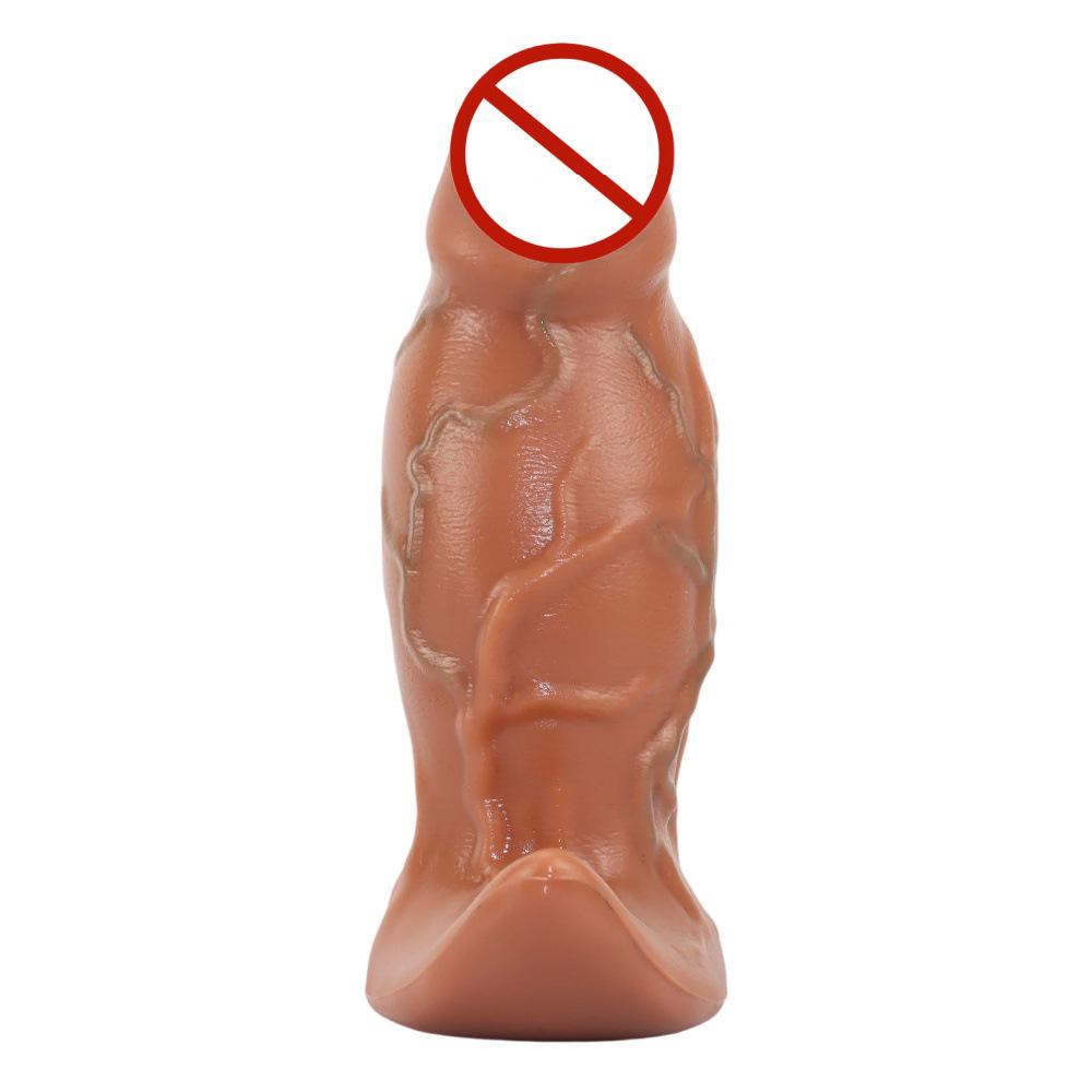Реалистичный носимый силиконовый дилдо с крайней плотью, мягкими венами и большим размером для мужчин и женщин