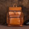 Vintage Genuine Leather Men Backpack Large Capacity Outdoor Travel Bags Natural Soft Cowhide Fashion Laptop Backpacks