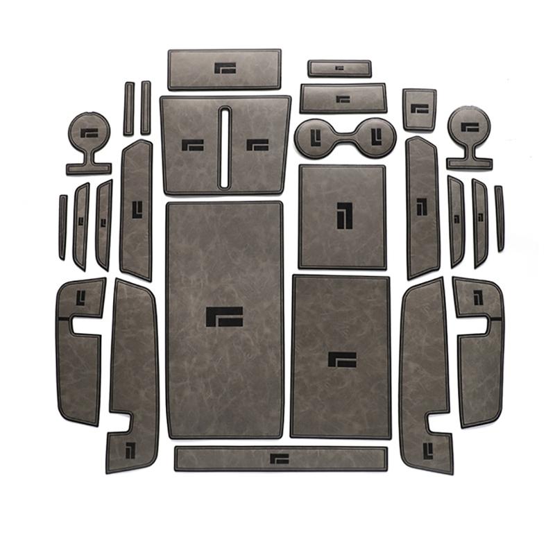 Car Modified Water Cup Dust Groove Pad Armrest Storage Pad For BAIC JISHI Polestone 01 Rox 01 2023-2025 Leather Door Groove Pad