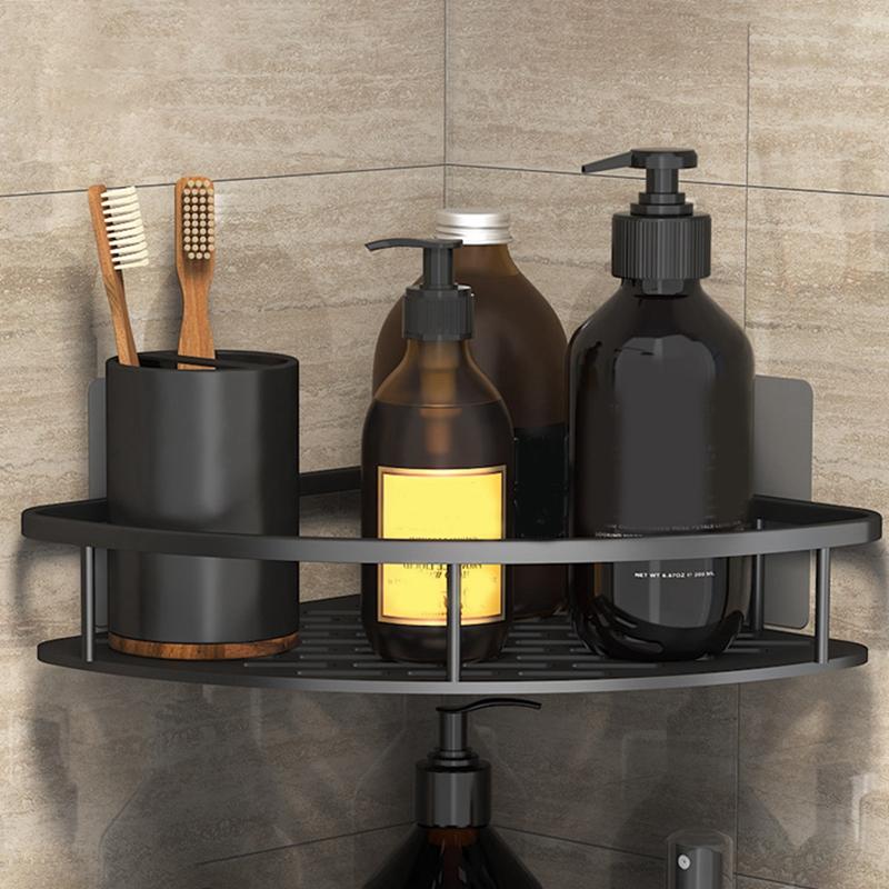 Полка для ванной комнаты из алюминиевого сплава, подставка для шампуня, кухонный органайзер, полки, угловая полка без сверла, аксессуары для ванной комнаты