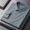 Мужские тонкие удобные дышащие клетчатые полосатые рубашки для платья, с длинным рукавом, воротником-спредом, деловые, слегка тянущиеся, на пуговицах