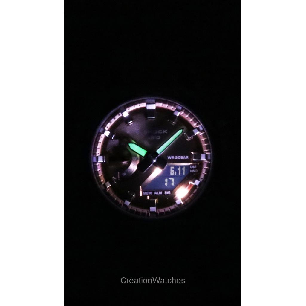 Casio G-Shock Аналогово-цифровые часы с полимерным ремешком, бронзовым циферблатом, кварцевые GA-2100BM-7A5 200 м, унисекс