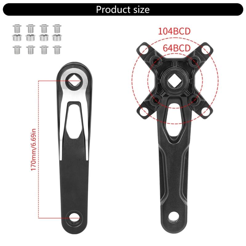 Квадратные шатуны из алюминиевых сплавов Прочность Fixed Gear Fixie Шатуны для улучшения подъемов и ускорений