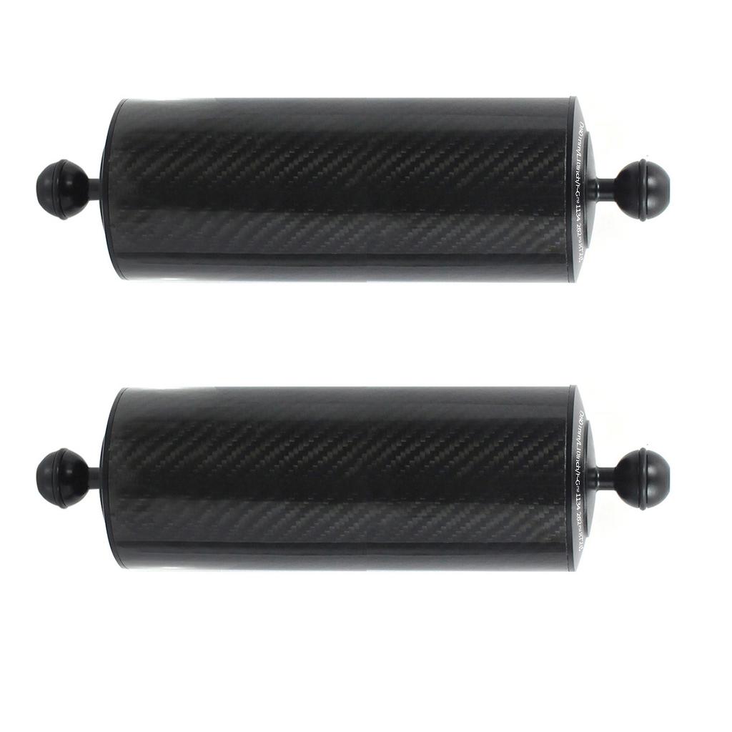 Upgrade Carbon Fiber Float Buoyancy Aquatic Arm 1" Dual Ball Floating Dia 80mm Diving Camera Underwater Tray for Gopro Phone SLR